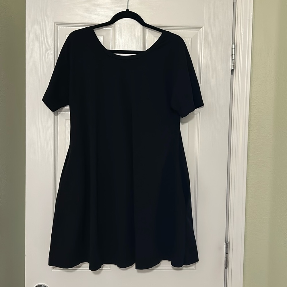 COS black scoop back Mini Dress